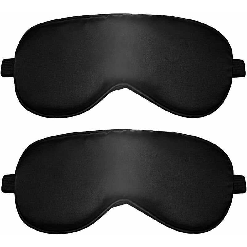 foto del prodotto maschera per dormire in confezione da 2, maschera per occhi in seta ultra morbida, protezione per occhi anti luce per dormire con fascia elastica