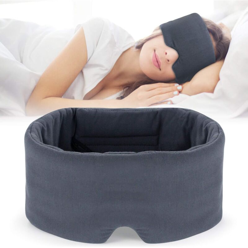 foto del prodotto maschera per dormire in cotone fatta a mano maschera per gli occhi traspirante e confortevole per l aereo che dorme maschera per gli occhi