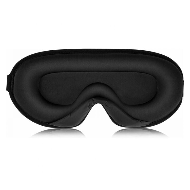 foto del prodotto maschera per gli occhi 3d nera per uomini e donne con cinghie regolabili per chi dorme di lato maschera per gli occhi da viaggio oscurante in seta