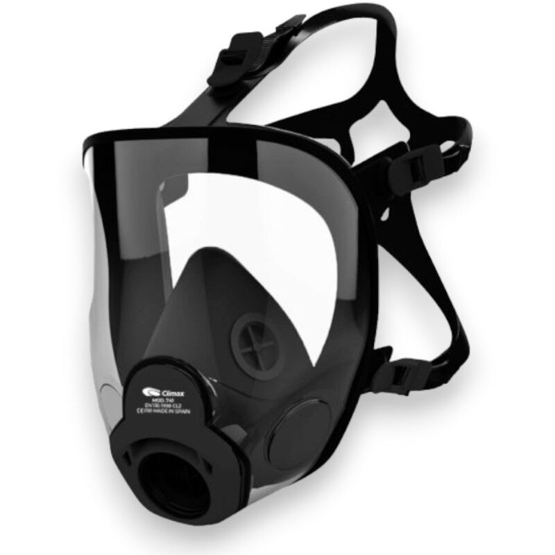foto del prodotto maschera pieno facciale con visiera in policarbonato contro impatti di particelle climax 741