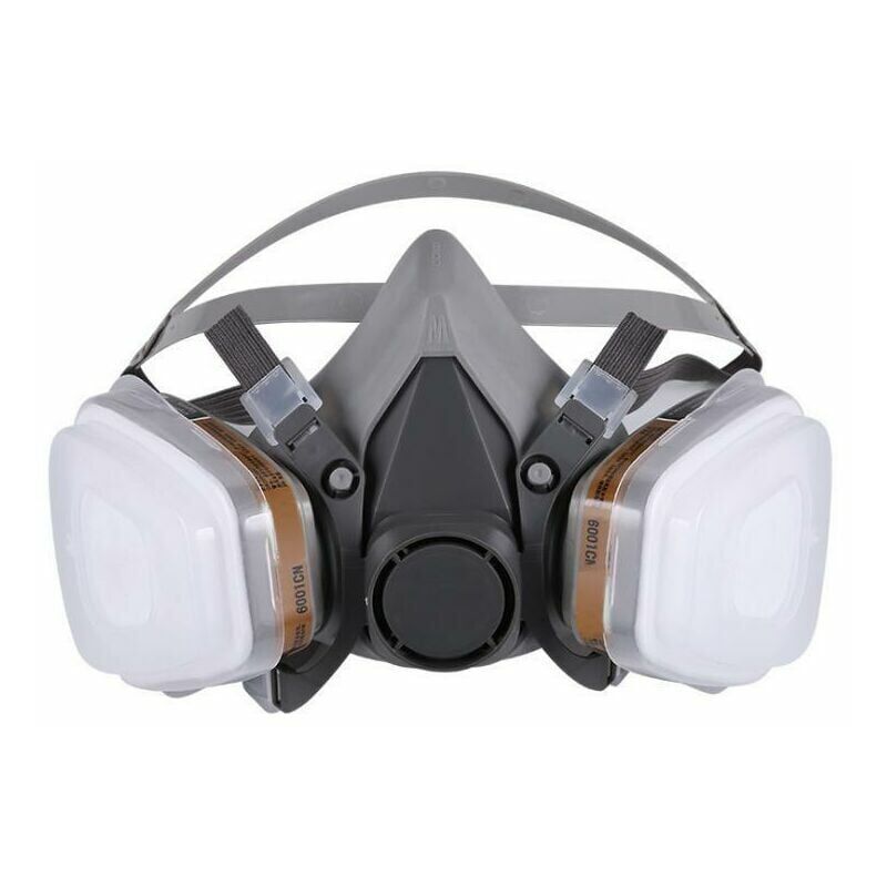 foto del prodotto maschera respiratoria antipolvere antigas riutilizzabile con filtri