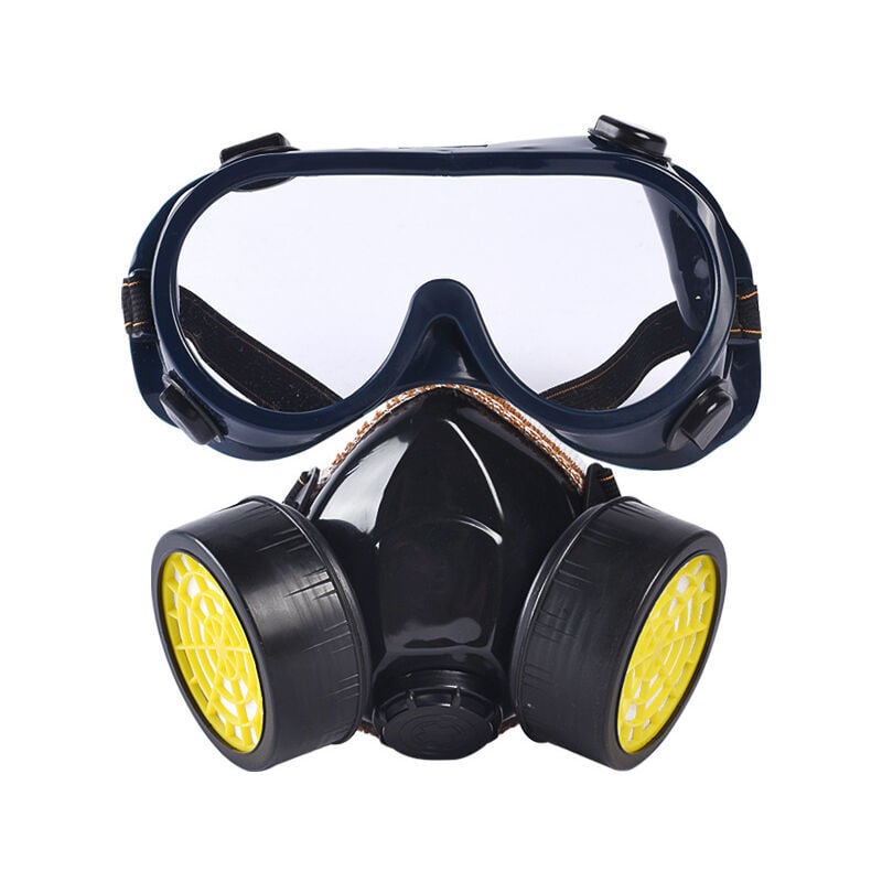 foto del prodotto maschera respiratoria riutilizzabile, maschera triomphe con doppia filtrazione, protezione contro i vapori tossici, maschera antigas e antipolvere