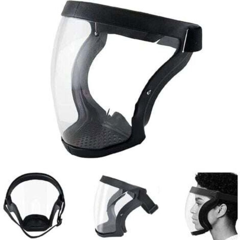 foto del prodotto maschera super protettiva maschera facciale completa, maschera trasparente resistente, maschera trasparente, maschera antiappannamento hd