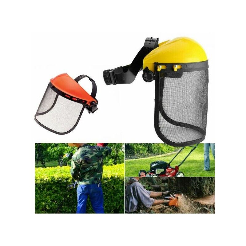 foto del prodotto maschera visiera protettiva per decespugliatore a rete regolabile tagliaerba