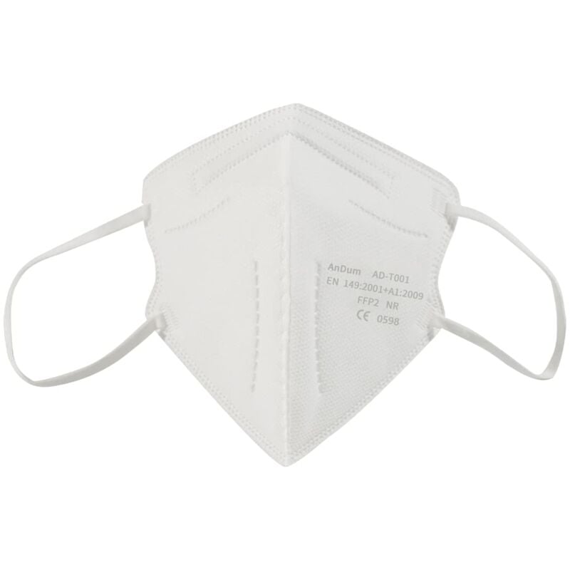 foto del prodotto mascherina filtrante ffp2 value safe, 5 strati con valvola, colore bianco, ergonomica, pieghevole, antipolvere, elastici flessibili, dpi classe iii,