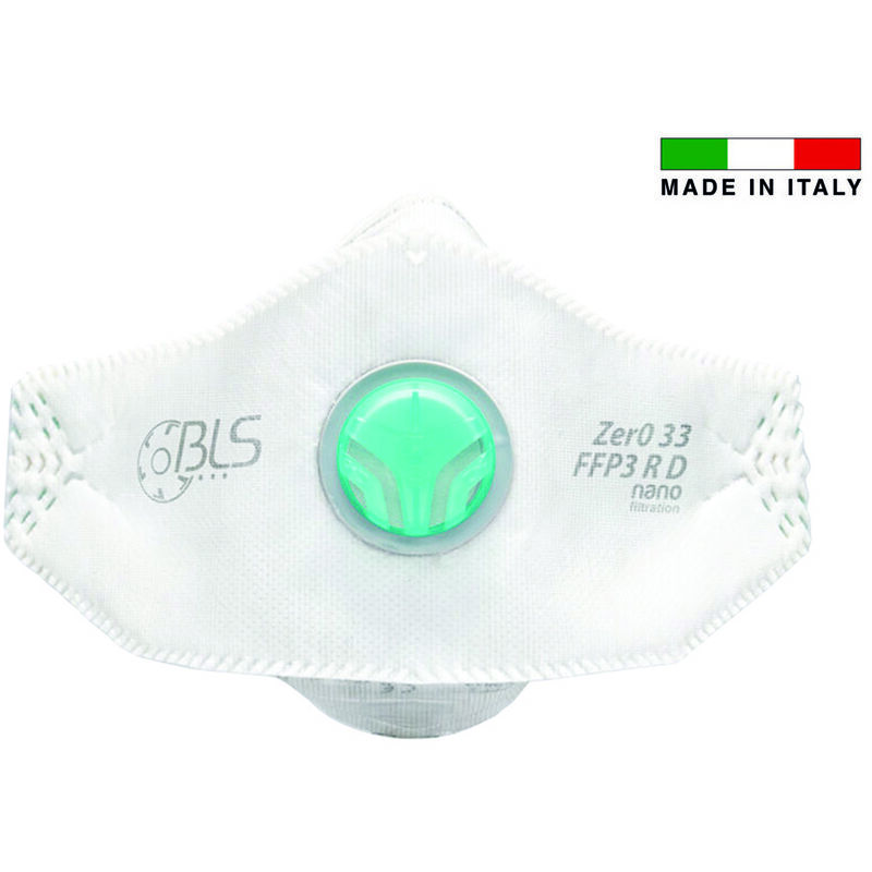 foto del prodotto mascherine c valvola ffp3 serie bls zero flat imbustata singolarmente bls