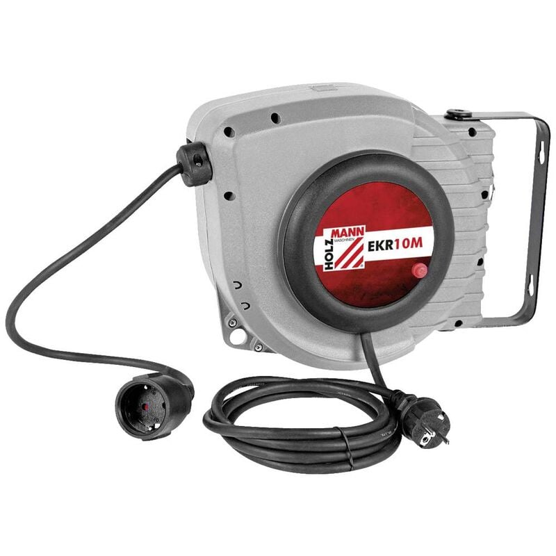 foto del prodotto maschinen ekr10m230v avvolgicavi 10 m nero holzmann