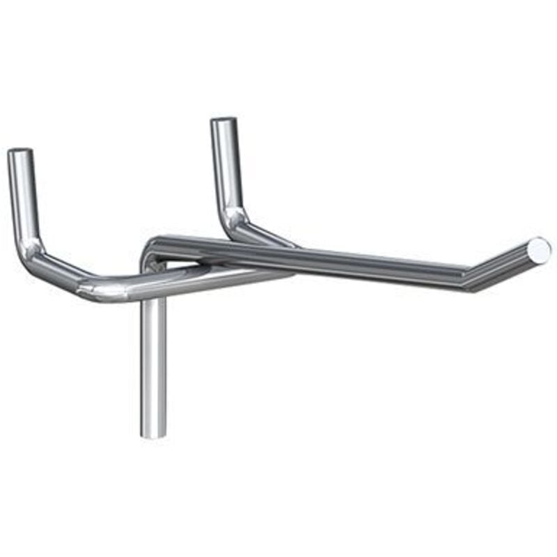 foto del prodotto masidef 10 ganci singolo in metallo per pannelli forati p.25 cm.6