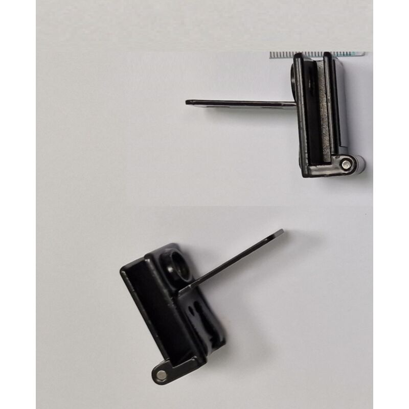 foto del prodotto masidef 2 pezzi cerniere per porte a vetro conbattuta interna per ante 100x60x0,6cm. colore nero metallo nichelato con viti