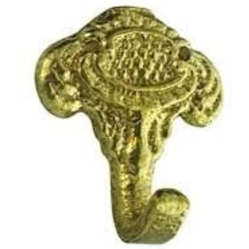 foto del prodotto masidef 2 pezzi ganci decorativi in ottone lucido per quadri con chiodi