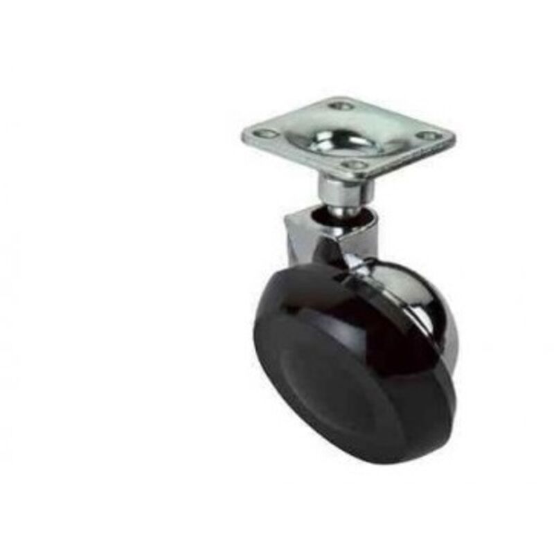 foto del prodotto masidef 56130 ruota piroettante in nylon con piastra diametro mm.42