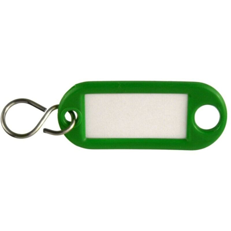 foto del prodotto masidef 6 pezzi portachiavi con cartellino perriconoscimento chiavi in plastica colori assortiti