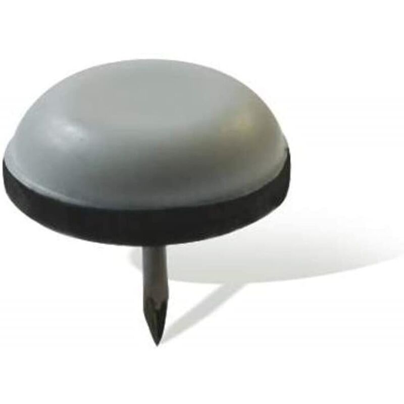 foto del prodotto masidef 8 pezzi scivoli ptfe tondi con chiodo 25mm colore grigio