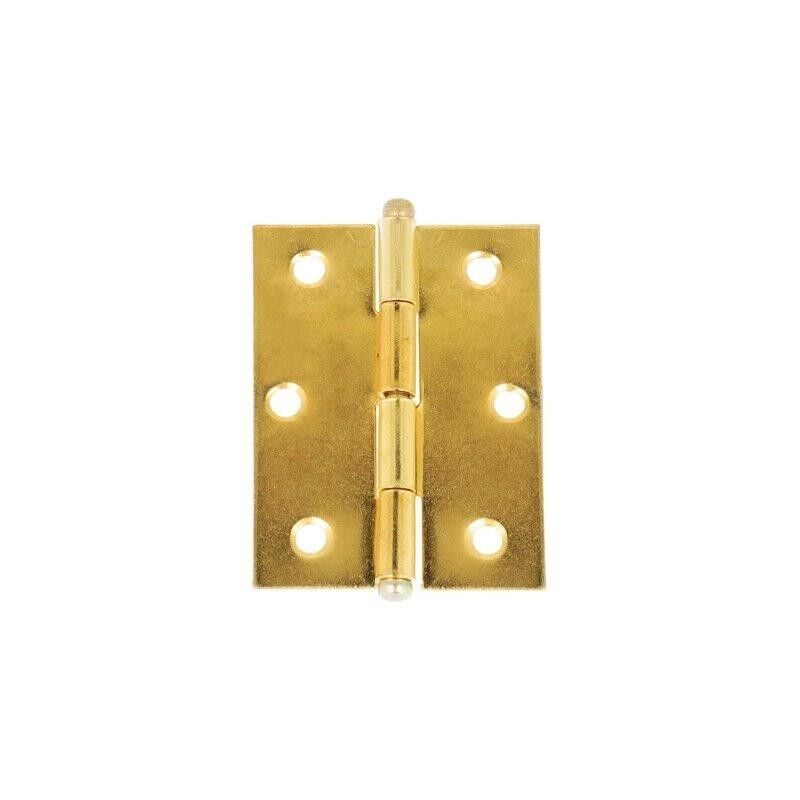 foto del prodotto masidef cerniere con spina a levare in ferro ottonato 35x40 mm. 2 pz.