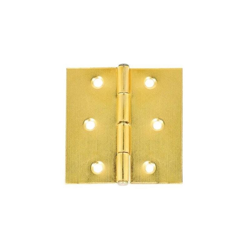foto del prodotto masidef cerniere quadre con spina fissa in ferro ottonato 50 x 60 mm. 2 pz.