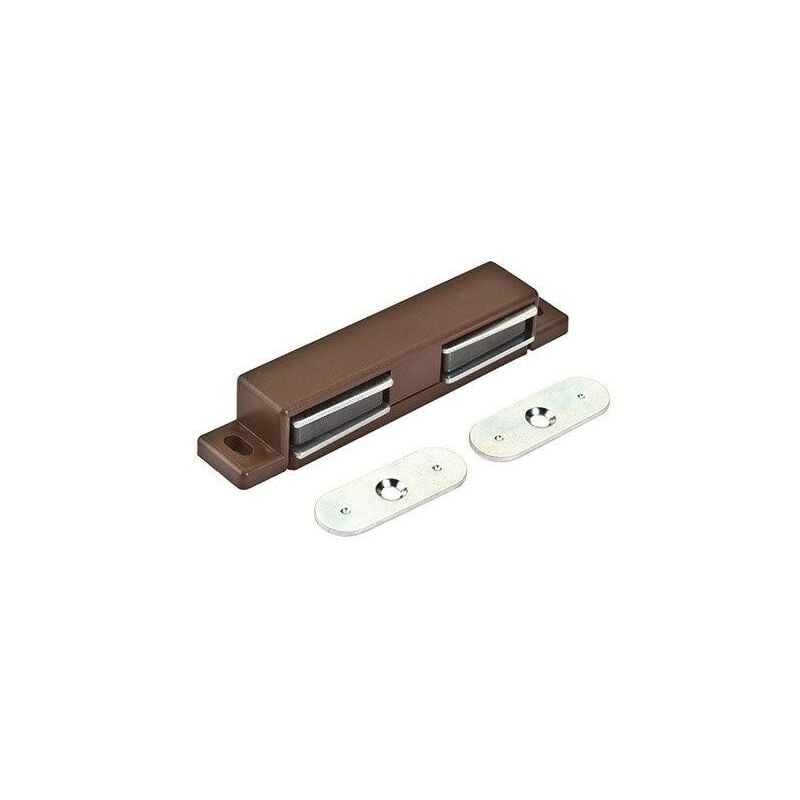 foto del prodotto masidef chiusure magnetiche marroni da applicare con doppia contropiastra 2 pz.