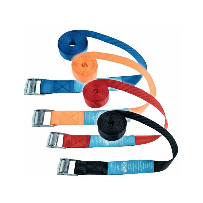 foto del prodotto masidef cinghia di ancoraggio di colori assortiti con fibbia metallica 25 mm x 3 mt