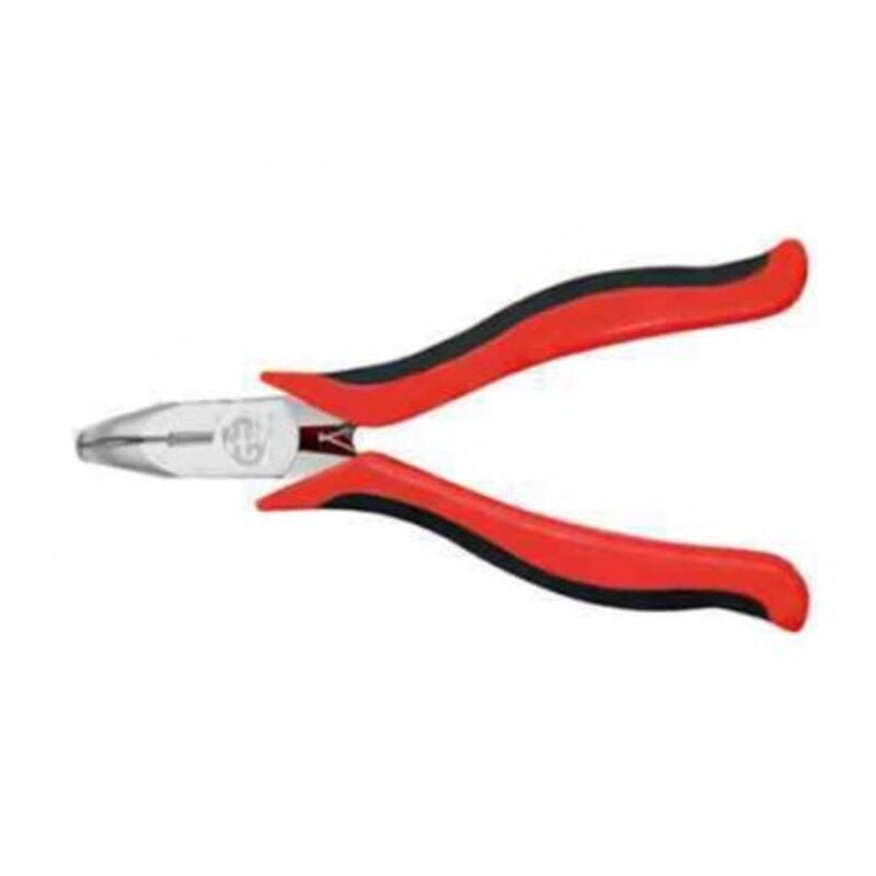 foto del prodotto masidef cobrax pinza per elettronica becchi semitondi curvi 125 mm manici in bimateriale rosso nero