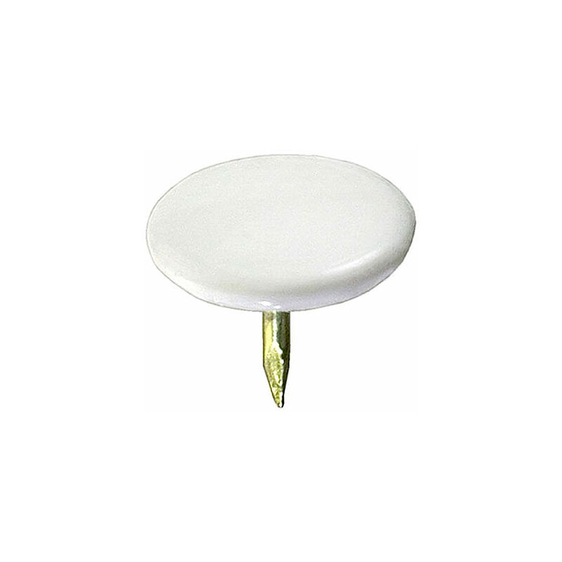 foto del prodotto masidef confezione da 100 pezzi puntine da disegno copertura in plastica colore bianco
