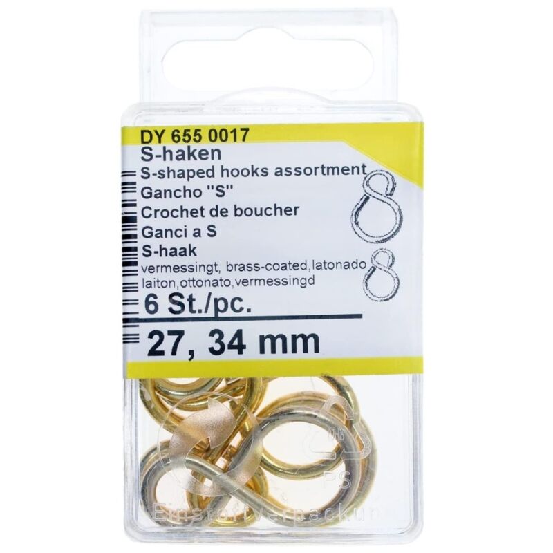 foto del prodotto masidef connex ganci a s in ottone assortiti27 34mm pz.6