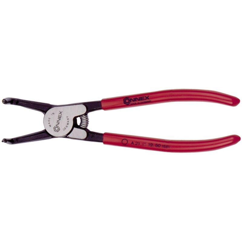 foto del prodotto masidef connex pinze per anelli esterni seeger180mm con manici rossi e finitura nera