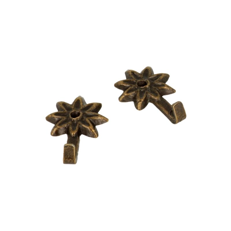 foto del prodotto masidef ganci per quadri modello fiore 23 x 46 mm. finitura bronzata 5 pz.