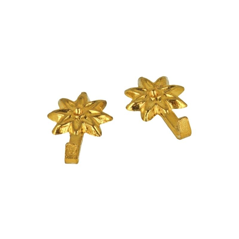 foto del prodotto masidef ganci per quadri modello fiore 23 x 46 mm. finitura ottone lucido 5 pz.