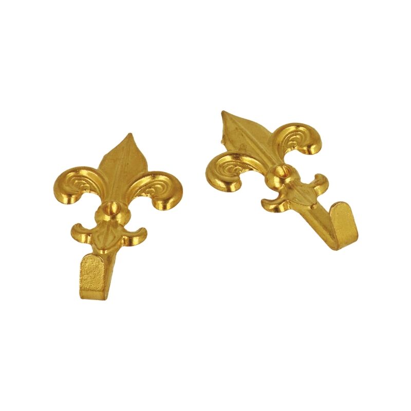 foto del prodotto masidef ganci per quadri modello giglio 19 x 32 mm. finitura ottone lucido 5 pz.