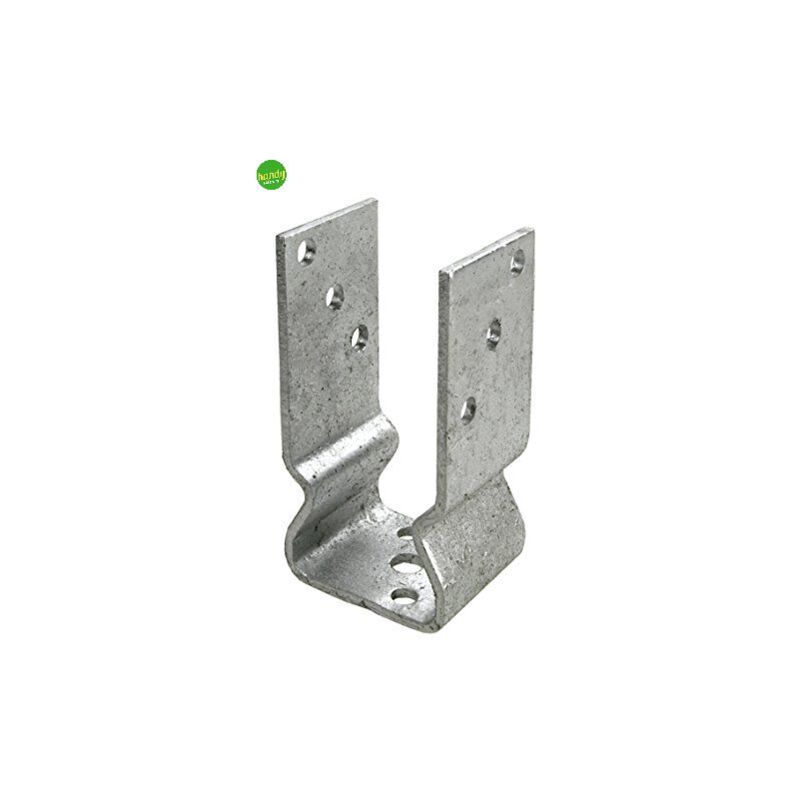 foto del prodotto masidef giunto staffa per pali a staffa in acciaio zincato spessore 2 mm tipo u 91x150x60 mm