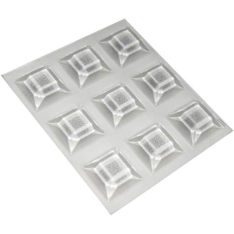 foto del prodotto masidef home system paracolpi adesivi quadratitrasparenti 20,5x20,5x7,5mm 9pz