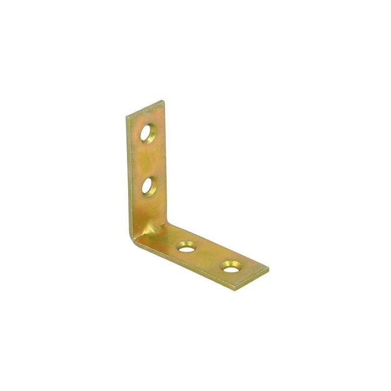 foto del prodotto masidef lastrine di giunzione ad angolo in acciaio zincato giallo 30 x 30 mm. 4 pz.