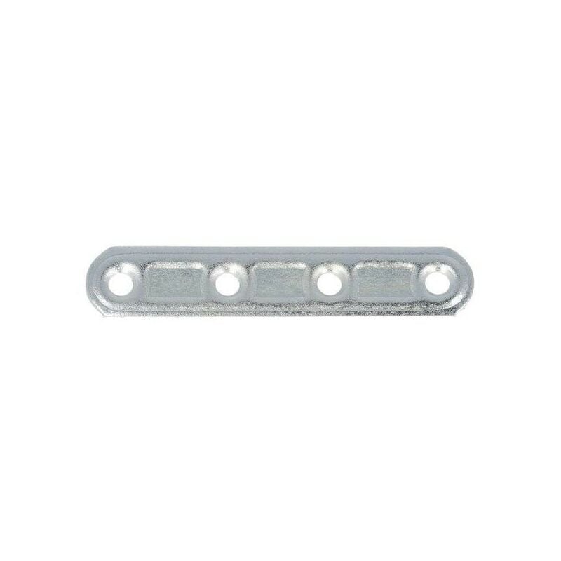 foto del prodotto masidef lastrine di giunzione dritte stondate in acciaio zincato bianco 40x15 mm. 4 pz.