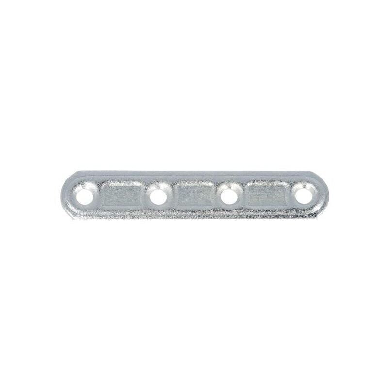 foto del prodotto masidef lastrine di giunzione dritte stondate in acciaio zincato bianco 60x15 mm. 4 pz.