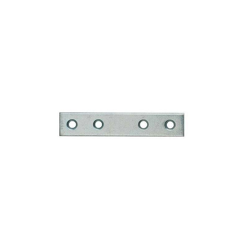 foto del prodotto masidef lastrine di giunzioni dritte in acciaio zincato bianco 80x15 mm. 4 pz.