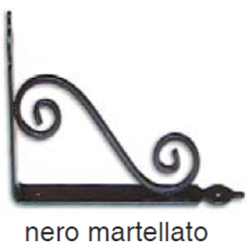 foto del prodotto masidef mensola rustica elegante neramartellata 20x15cm