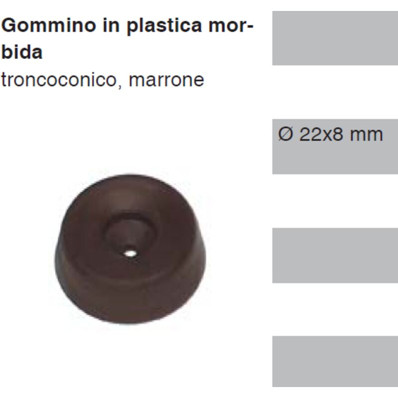 foto del prodotto masidef mobilia 12 sottosedia tronco conico marroni 22x8