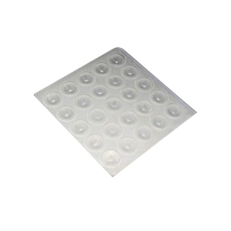 foto del prodotto masidef paracolpi adesivi quadrati trasparenti diametro 10 mm pezzi 25
