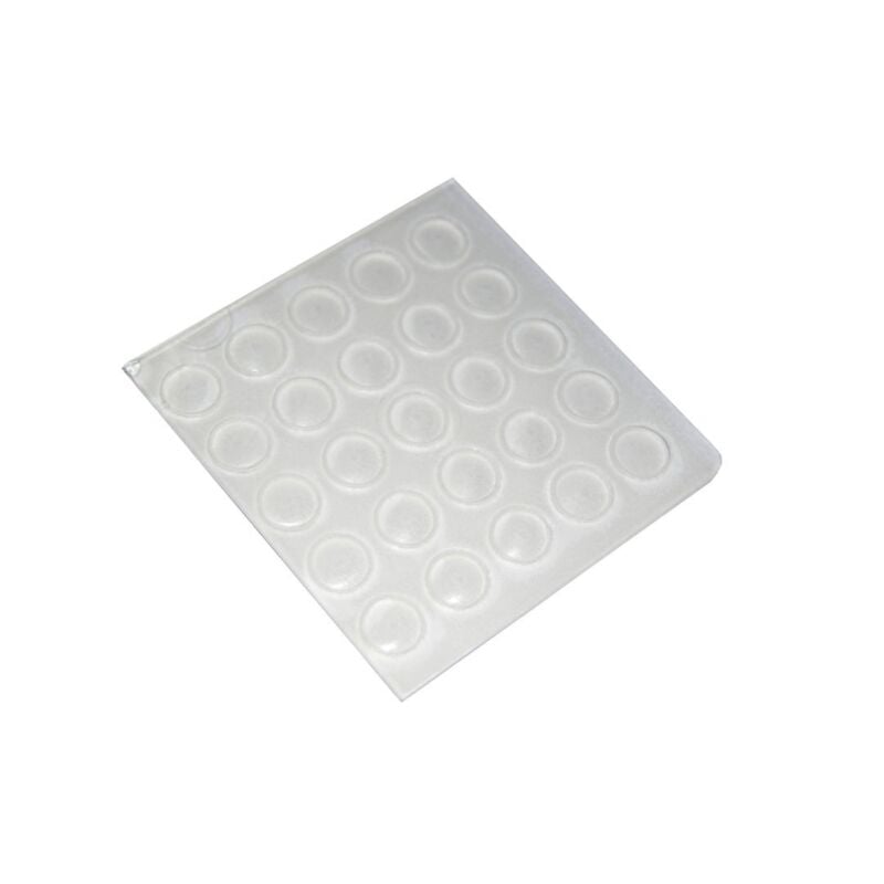 foto del prodotto masidef paracolpi adesivi quadrati trasparenti diametro 7 mm pezzi 25