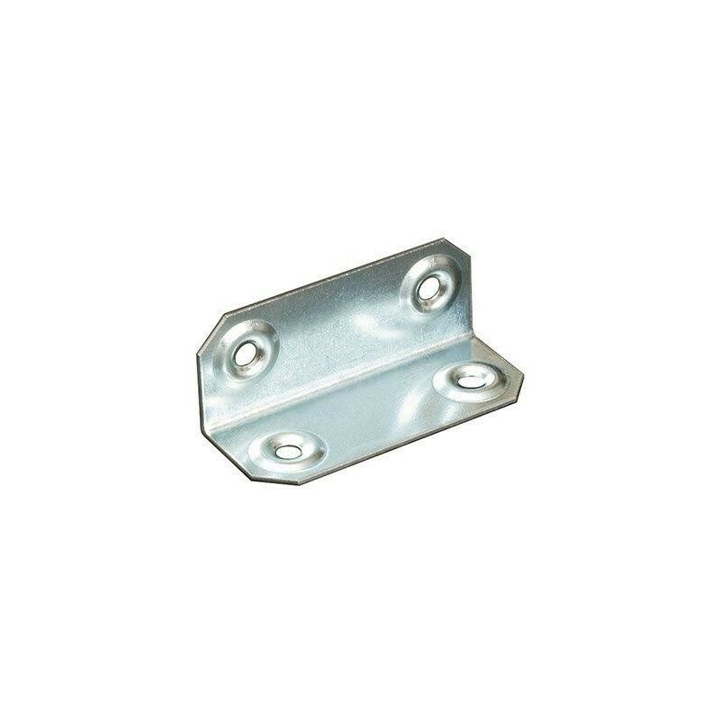 foto del prodotto masidef piastrina ad angolo in acciaio zincato 20 x 20 x 40 mm.