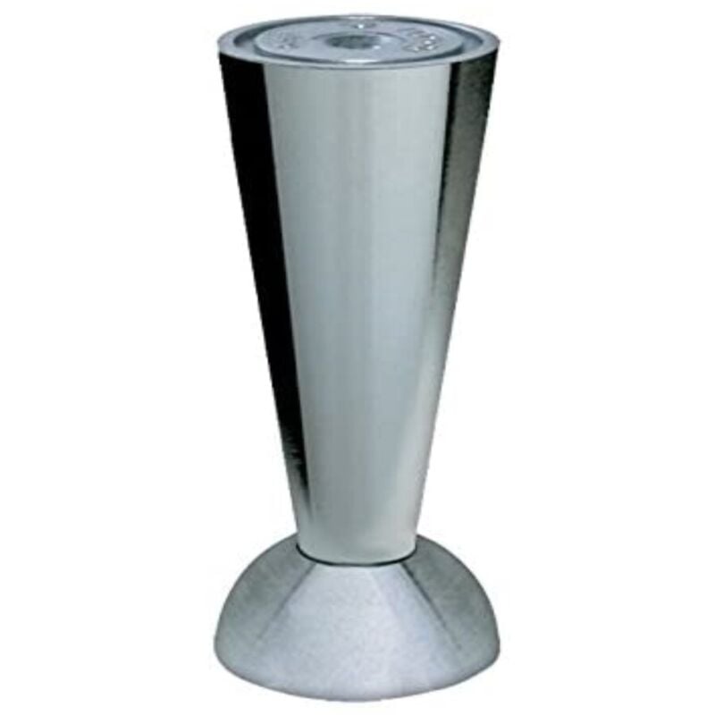 foto del prodotto masidef piedino in metallo regolabilecon base bombata 45mm h.130mm finitura cromata
