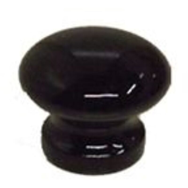 foto del prodotto masidef pomolo in legno nero brillante diam. 26 mm