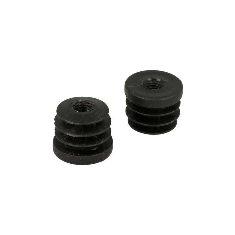 foto del prodotto masidef puntali interni alettati tondi neri diam 30 mm con foro filettato 4 pz