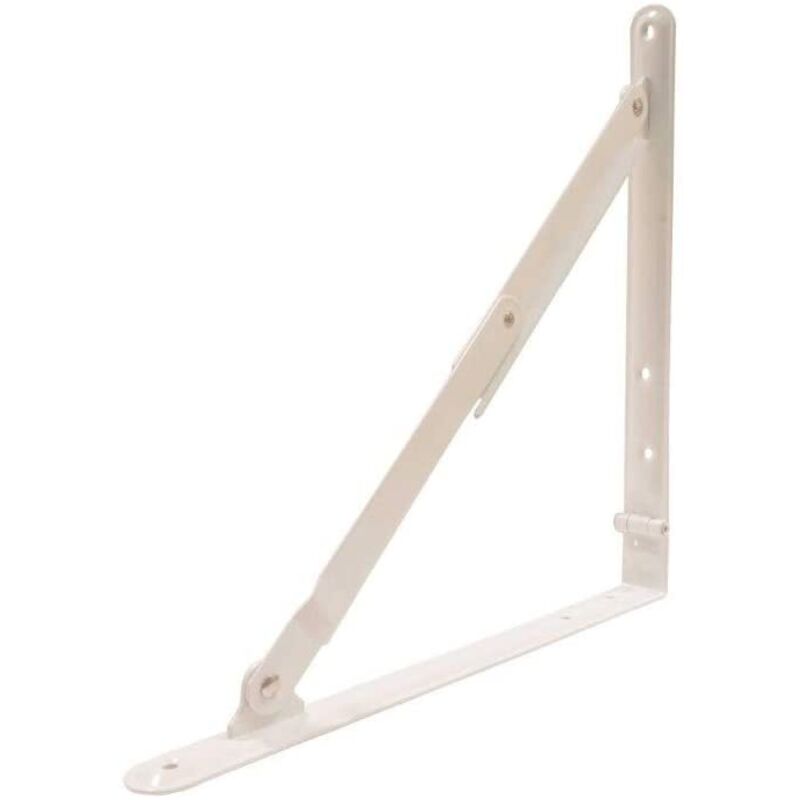 foto del prodotto masidef reggimensola pieghevole in metallo 30x30cm verniciato colore bianco