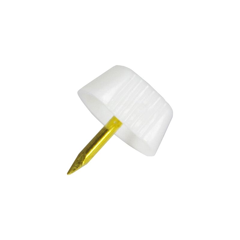 foto del prodotto masidef reggipiani con chiodo in plastica bianca 16 pz.