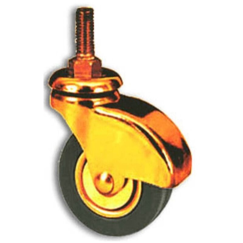 foto del prodotto masidef ruota in pvc con filetto diametro 40 mm ottonata