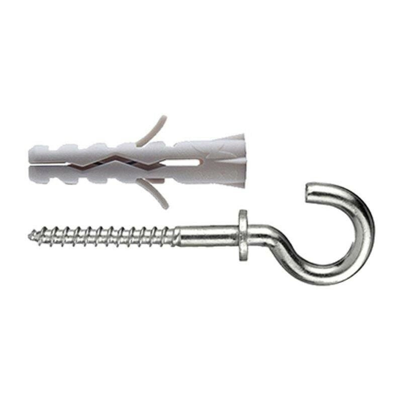 foto del prodotto masidef - tasselli in nylon 6 x 30 senza collarino con occhiolo aperto 12 pz.