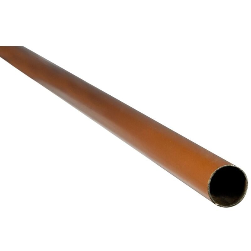 foto del prodotto masidef tubo per armadio d.20 120cm rivestito in plastica marrone