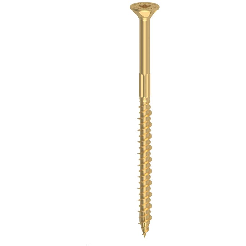 foto del prodotto masidef viti pro tps per strutture portanti in legno, torx 10,0x120mm, zincato giallo, 50 pezzi