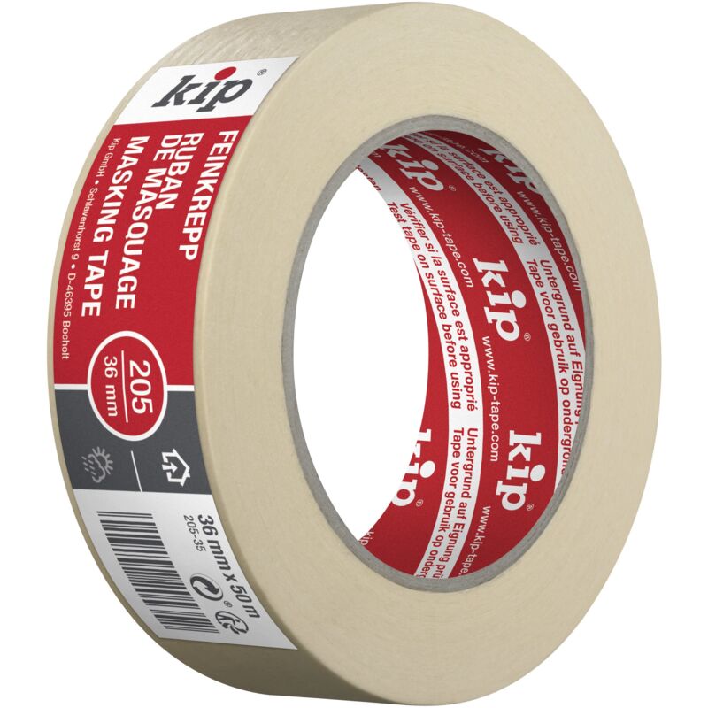 foto del prodotto masking tec fine crepe nastro crepe 36 mm x 50 m nastro adesivo impregnato per interni bordi di un bel colore alta forza adesiva resistente