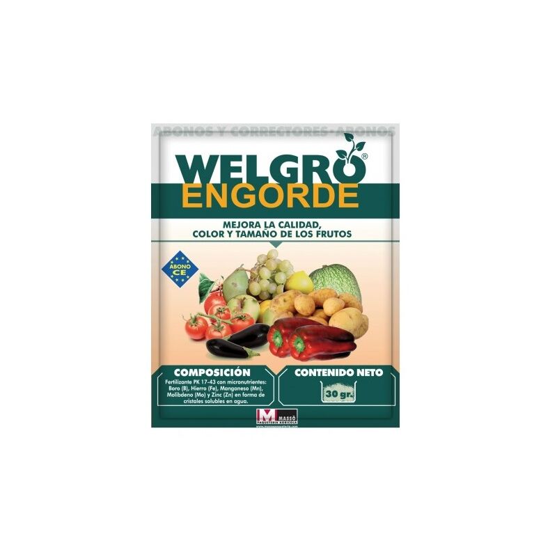 foto del prodotto mass welgro ingrassamento, aumenta la qualit , il colore e le dimensioni del frutto, oltre 30 gr